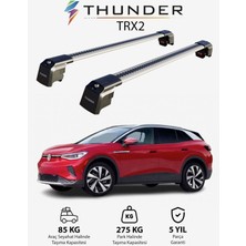 Thunder Volkswagen Id.4 2021-SONRASI Trx2 Thunder Carrier Kilitli Ara Atkı Taşıyıcı Tavan Barı Siyah