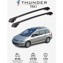 Thunder Peugeot 307 Sw 2002-2008 Trx1 Thunder Carrier Kilitli Ara Atkı Taşıyıcı Tavan Barı Gri