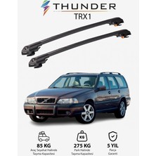 Thunder Volvo XC70 1998-2000 Trx1 Thunder Carrier Kilitli Ara Atkı Taşıyıcı Tavan Barı Gri