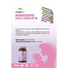 Maxiliv Panicositol Folic Complex |Miyo-İnositol, D-Kiro-İnositol ve Folik Asit İçeren Takviye Edici Gıda | Kadın Sağlığı | 60 Tablet |