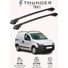 Thunder Cıtroen Nemo 2008-SONRASI Trx1 Thunder Carrier Kilitli Ara Atkı Taşıyıcı Tavan Barı Siyah