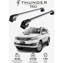 Thunder Toyota Fortuner 2015-SONRASI Trx2 Thunder Carrier Kilitli Ara Atkı Taşıyıcı Tavan Barı Siyah