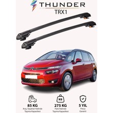 Thunder Cıtroen C4 Grand Pıcasso 2006-2013 Trx1 Thunder Carrier Kilitli Ara Atkı Taşıyıcı Tavan Barı Siyah