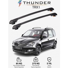 Thunder Skoda Roomster 2006-2015 Trx1 Thunder Carrier Kilitli Ara Atkı Taşıyıcı Tavan Barı Siyah