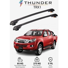 Thunder Chevrolet D-Max 2012-2015 Trx1 Thunder Carrier Kilitli Ara Atkı Taşıyıcı Tavan Barı Siyah