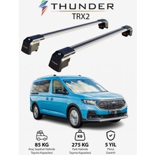 Thunder Ford Connect 2022-SONRASI Trx2 Thunder Carrier Kilitli Ara Atkı Taşıyıcı Tavan Barı Gri