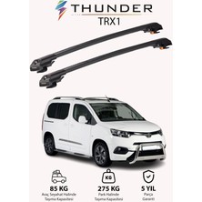 Thunder Toyota Proace Cıty 2019-SONRASI Trx1 Thunder Carrier Kilitli Ara Atkı Taşıyıcı Tavan Barı Gri