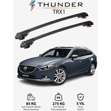 Thunder Mazda 6 2013-SONRASI Trx1 Thunder Carrier Kilitli Ara Atkı Taşıyıcı Tavan Barı Siyah