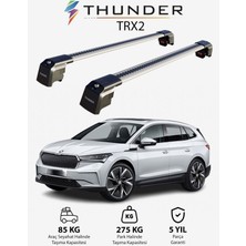 Thunder Skoda Enyaq Iv 2020-SONRASI Trx2 Thunder Carrier Kilitli Ara Atkı Taşıyıcı Tavan Barı Siyah