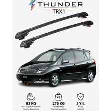 Thunder Toyota Corolla Spacıo 2001-2007 Trx1 Thunder Carrier Kilitli Ara Atkı Taşıyıcı Tavan Barı Gri