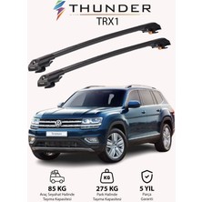 Thunder Volkswagen Teramont 2018-SONRASI Trx1 Thunder Carrier Kilitli Ara Atkı Taşıyıcı Tavan Barı Siyah