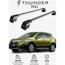 Thunder Suzukı Sx4 S-Cross 2014-2021 Trx2 Thunder Carrier Kilitli Ara Atkı Taşıyıcı Tavan Barı Siyah