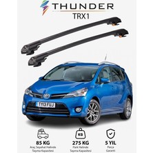 Thunder Toyota Verso 2009-2018 Trx1 Thunder Carrier Kilitli Ara Atkı Taşıyıcı Tavan Barı Siyah