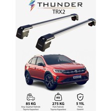Thunder Volkswagen Nıvus 2021-SONRASI Trx2 Thunder Carrier Kilitli Ara Atkı Taşıyıcı Tavan Barı Gri