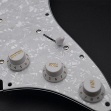 Zhuxi Shop B Beyaz Inci Tarzı Tek Bobin Elektro Gitar Pickguard Alıcılar Yüklü Ön Bağlantılı 11 Delikli Sss Kırmızı Beyaz Inci Beyaz Gitar Aksesuarları (Yurt Dışından)