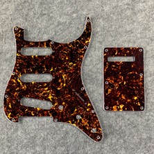 Zhuxi Shop B Beyaz 3 Katlı Stil Fleor St Sss Elektro Gitar Pickguard 11 Delik Çizilme Plakası ve Arka Plaka ve Vidalar, 30 Renk Seçeneği (Yurt Dışından)