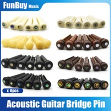 Zhuxi Shop B Cocobolo B Stili 6 Adet Kemik Gitar Köprüsü Ebano Kemik Gül Ağacı Köprü Pim ile Akustik Gitar Için Inci Kabuk Pirinç Halka Gitar Aksesuarları (Yurt Dışından)