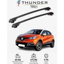 Thunder Renault Captur 2013-2019 Trx1 Thunder Carrier Kilitli Ara Atkı Taşıyıcı Tavan Barı Gri