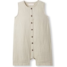 Petit Coral Unisex Çocuk Müslin Kolsuz Romper