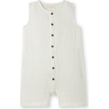 Petit Coral Unisex Çocuk Müslin Kolsuz Romper