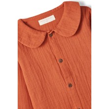 Petit Coral Unisex Çocuk Müslin Bebe Yaka Gömlek