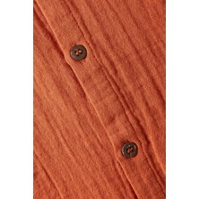 Petit Coral Unisex Çocuk Müslin Bebe Yaka Gömlek