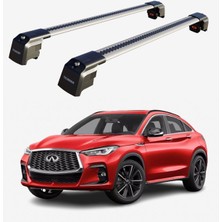 Thunder Infınıtı QX55 2022-SONRASI Trx2 Thunder Carrier Kilitli Ara Atkı Taşıyıcı Tavan Barı Gri