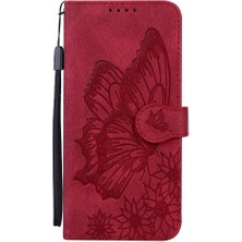 Colorful Shop IPhone 16 Için Flip Case Pro Max Manyetik Closu Cüzdan Büyük Kelebek Pu (Yurt Dışından)