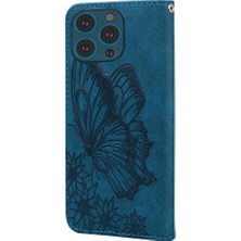 Colorful Shop IPhone 16 Için Flip Case Pro Manyetik Closu Büyük Kelebek Kart Yuvaları Tutucu (Yurt Dışından)