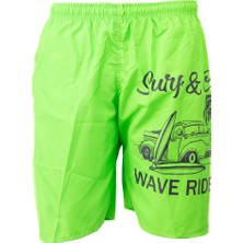 Oppland Erkek Deniz Havuz Şortu Sportif Baskılı Beli Lastikli Ve Cepli Sututmayan Hafif Kumaş