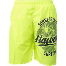 Oppland Erkek Deniz Havuz Şortu Sportif Baskılı Beli Lastikli Ve Cepli Sututmayan Hafif Kumaş