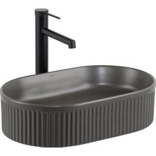 Lena E-W1002MF Tezgah Üstü Mat Füme Lavabo