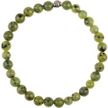 Zeynep Büyükbay Kanada Yeşim Doğal Taş Bileklik 6mm Küre Kesim