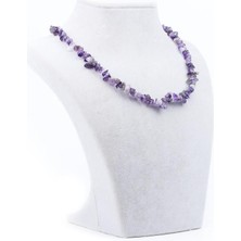 Zeynep Büyükbay Ametist Doğal Kırık Taş Kolye