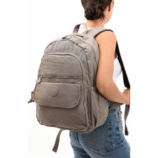 YOGII Alber Model  Su Geçirmez Kumaş Laptop Bölmeli Büyük Boy Okul Seyahat Sırt Çantası Fonksiyonel