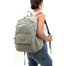 YOGII Alber Model  Su Geçirmez Kumaş Laptop Bölmeli Büyük Boy Okul Seyahat Sırt Çantası Fonksiyonel