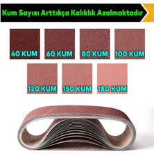 Badem10 Sonsuz Bant 100 Kum Tank Palet Zımpara Kağıdı 75 x 533 mm (10 Adet)