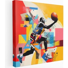 Painted Anarchy Pop Art Basketbol Smaç Kanvas Tablo, 30X30 cm