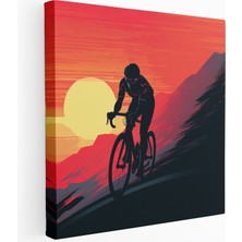 Painted Anarchy Minimalist Bisiklet Yarışı Kanvas Tablo, 30X30 cm