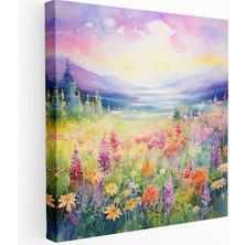 Painted Anarchy Monet Suluboya Kır Çiçeği Kanvas Tablo, 30X30 cm