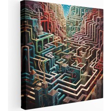 Painted Anarchy Psychedelic Illüzyon Labirent Kanvas Tablo, 30X30 cm