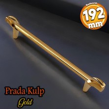 Badem10 Prade 192 mm Gold Altın Metal Kulp Çekmece Mobilya Mutfak Dolap Kapak Dolabı Kulbu