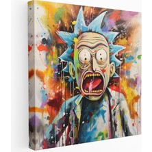 Painted Anarchy Soyut Rick ve Morty Ifadesi Kanvas Tablo, 30X30 cm