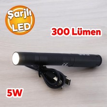 Badem10 Beyaz Işık  Kamp Lambası Gece Aydınlatma 5 W LED Sağlam El Feneri Şarjlı Modlu Işıldak