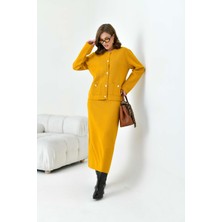 FTZ Women Kadın Cep Detaylı İkili Takım  Hardal 20702