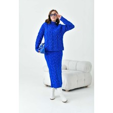 FTZ Women Kadın Sim Detaylı İkili Takım  Saks Mavi 20731