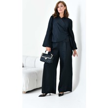 FTZ Women Kadın Pantolonlu Simli Takım  Siyah 30863