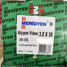 Meridyen 3,5 x 35 Sık Dişli Sivri Uçlu Alçıpan Vidası 225 Adet