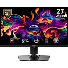 MSI 26.5” MAG 271QPX QD-OLED E2 2560x1440 (WQHD) 16:9 FLAT QD-OLED 240HZ 0.03MS FREESYNC PIVOT GAMING MONITOR