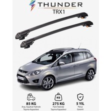 Thunder Ford Grand C-Max 2011-2019 Trx1 Thunder Carrier Kilitli Ara Atkı Taşıyıcı Tavan Barı Siyah
